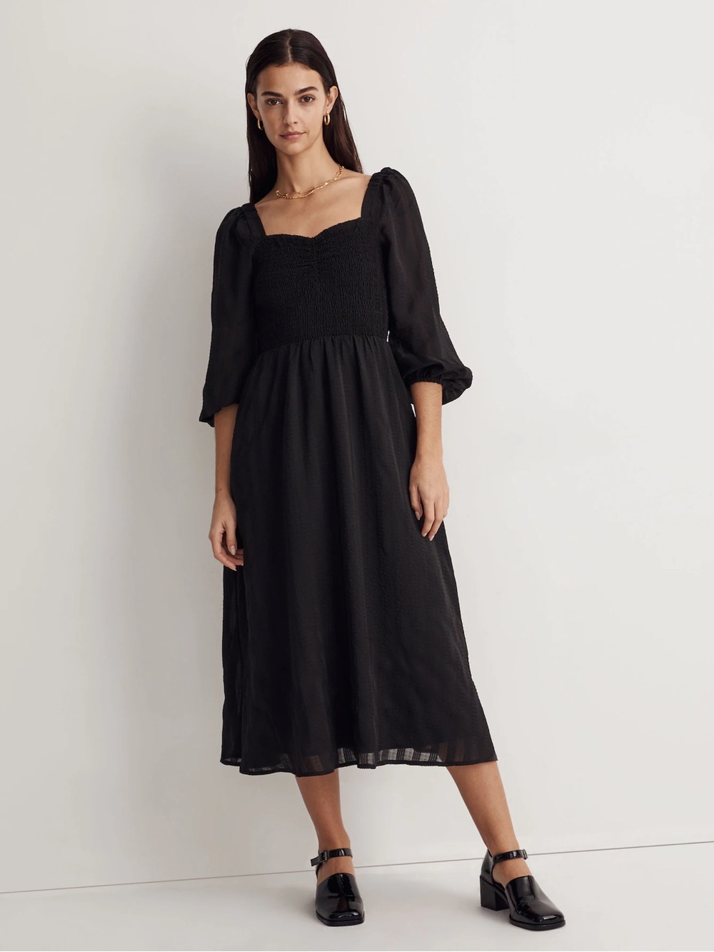 Madewell Lucie Sweetheart Midi Dress